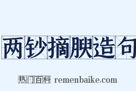 两钞摘腴造句是什么意思的图片